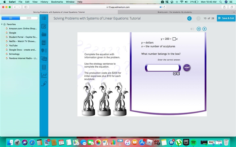 PLEASSSSEEE HELP ! what number belongs in the box ? y=200+ ? x-example-1