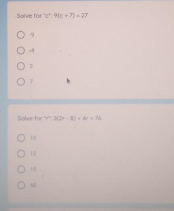 Solve for c solve for r ​-example-1