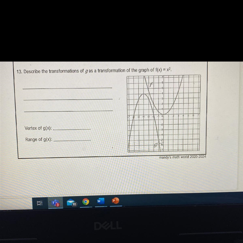 What is the vertex and range of the graph-example-1