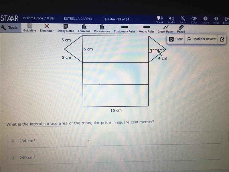 The net of a triangular prism and its dimensions are shown in the diagram. what is-example-1