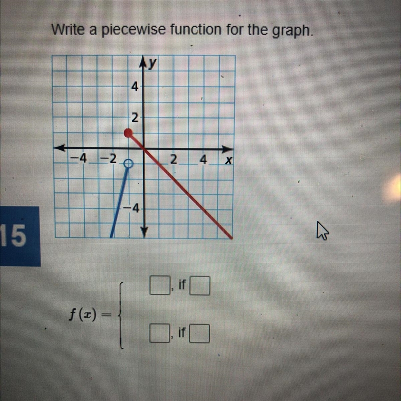 Write a piecewise function for the graph. Please help!-example-1