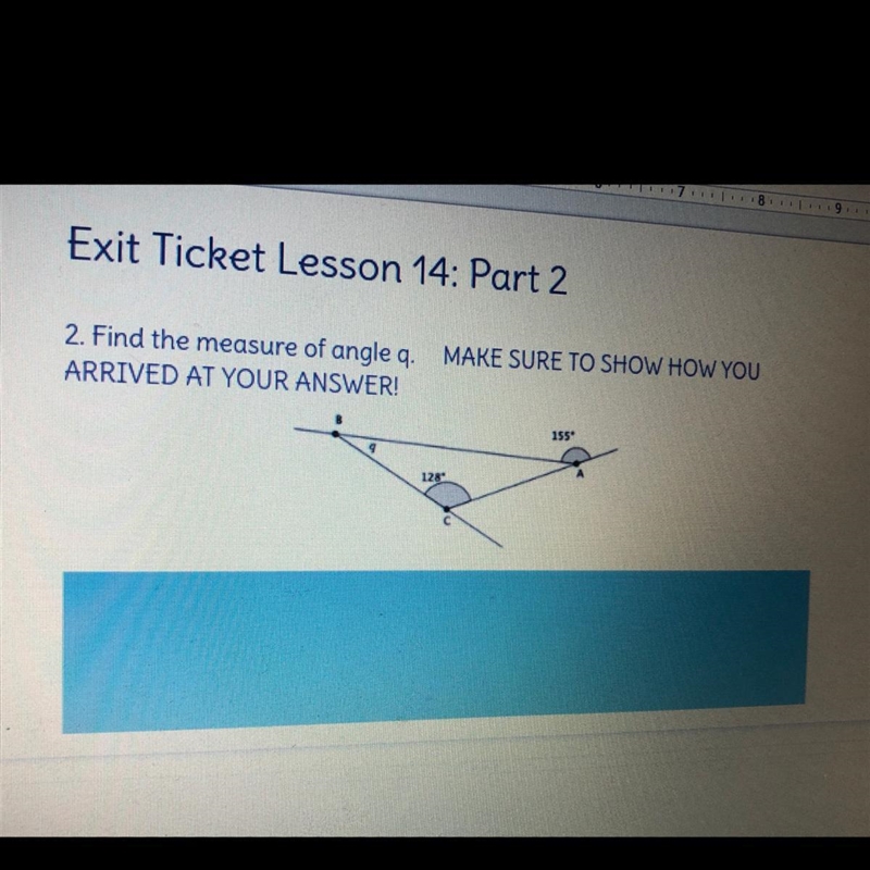 Find the measure of angle q-example-1