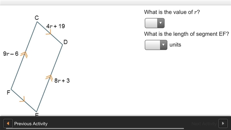 What is the value of r? What is the length of EB?-example-1