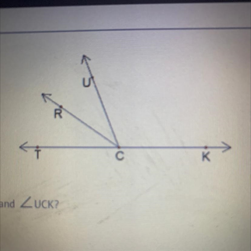 Which choice shown describes A) vertical angles B) congruent angles C) complementary-example-1