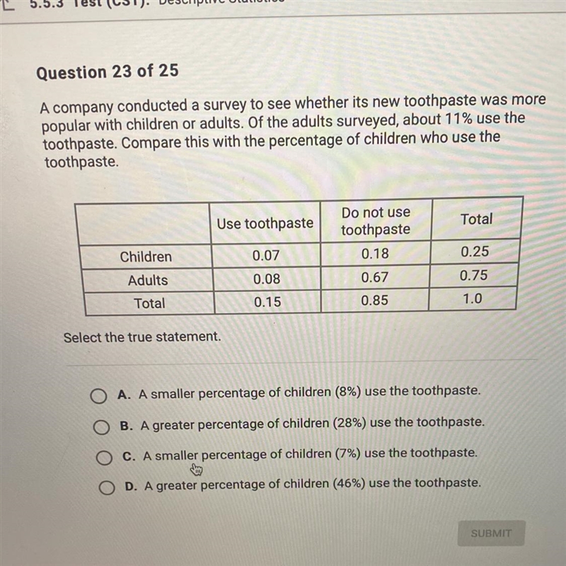 A company conducted a survey to see whether its new toothpaste was more popular with-example-1