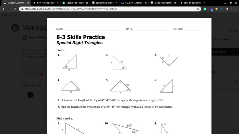 This is about special triangles and I don't understand I need help-example-1