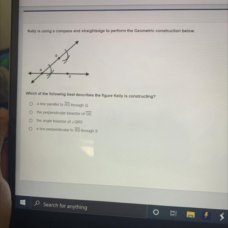 Which of the following best describes the figure kelly is constructing?-example-1