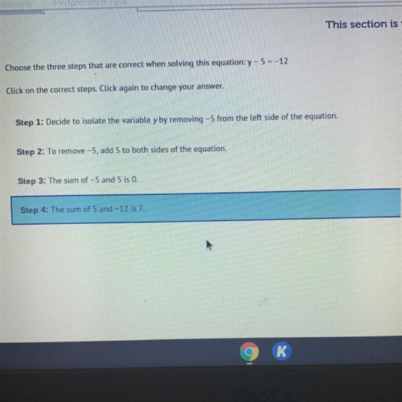 Solve this! y- 5 = -12-example-1