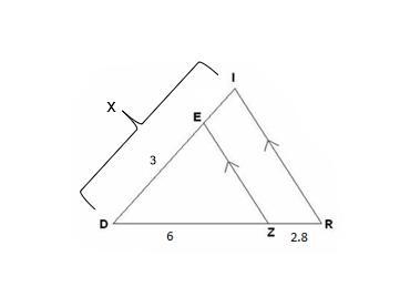 What is the length of DI? A 1.4 B 4.4 C 5.6 D 17.6-example-1