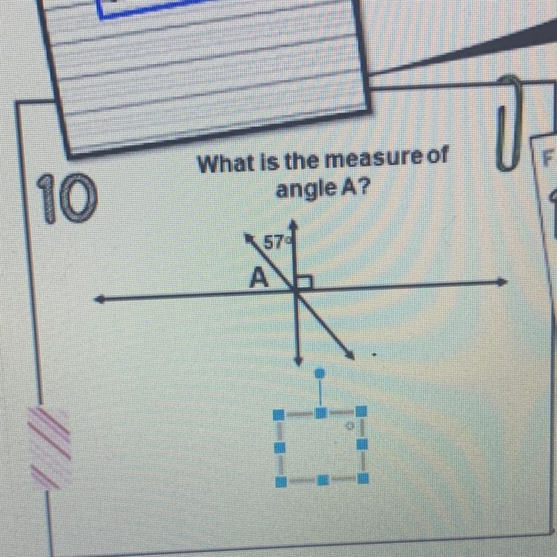 What is the measure of angle A?-example-1