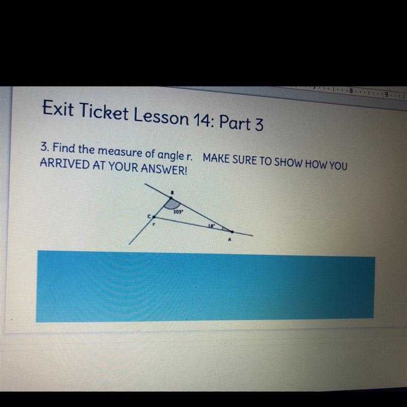 Find the measure of angle r-example-1