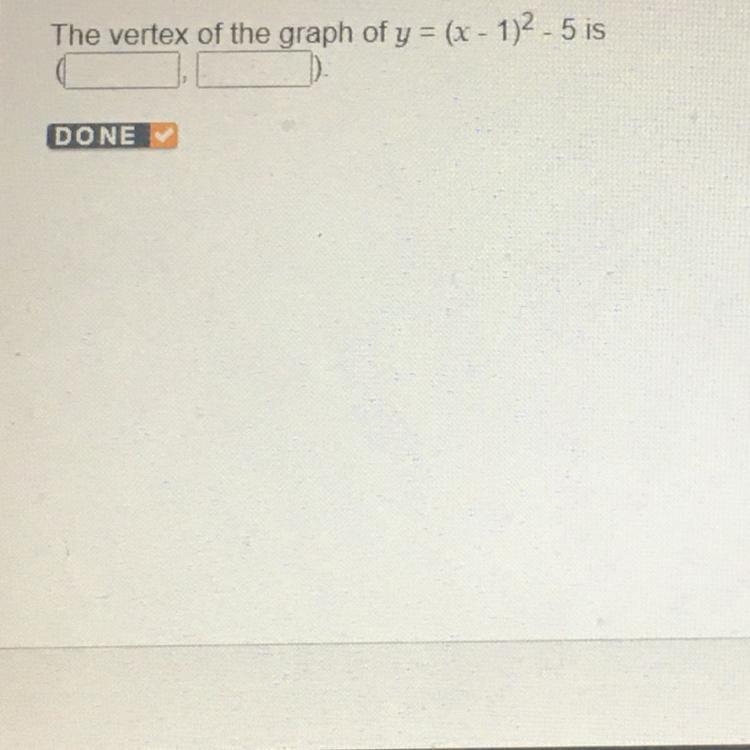 The vertex of the graph of y = (x - 1)2.5 is-example-1