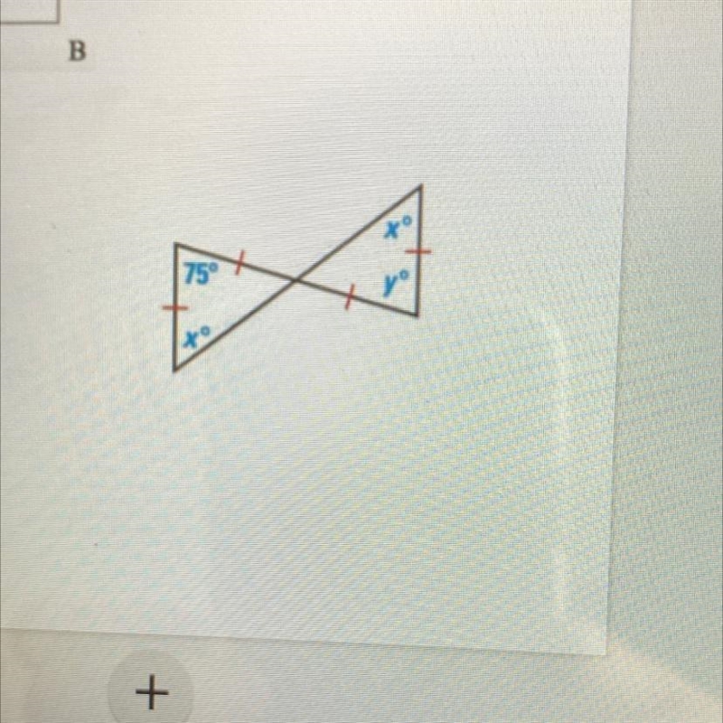 Showing algebraic support, find the value of x.-example-1