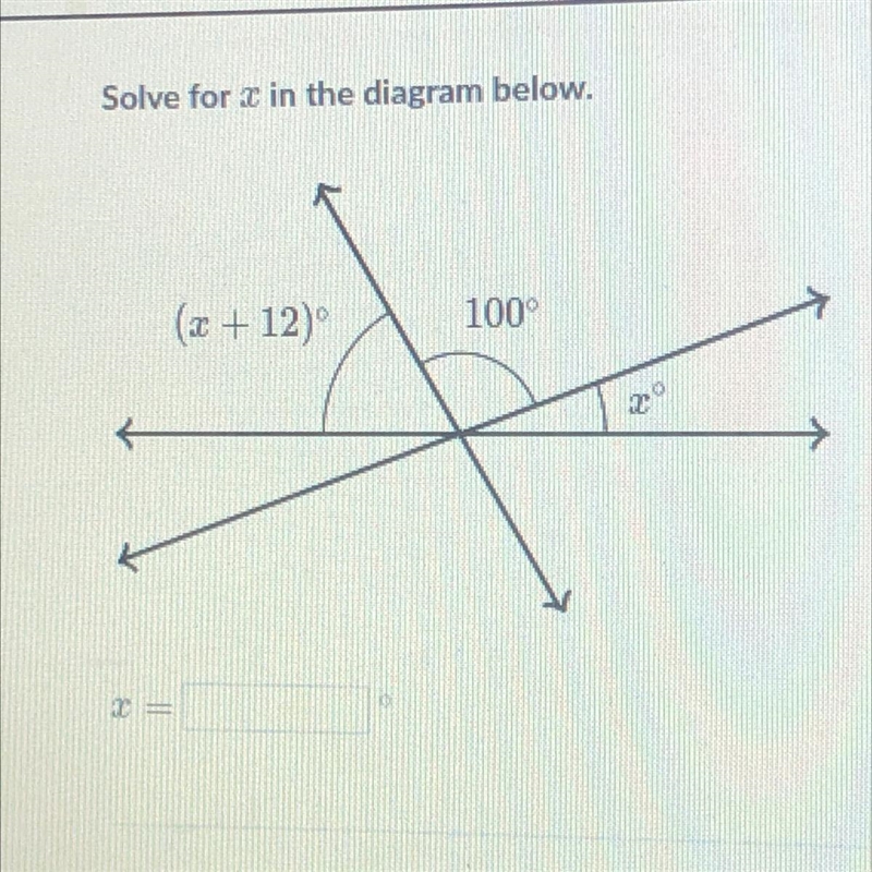 HELP PLEASE ASAP Solve for x in the diagram below-example-1