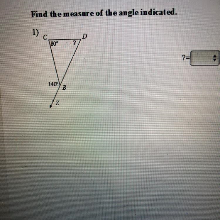 Find the measure of the angles indicated-example-1