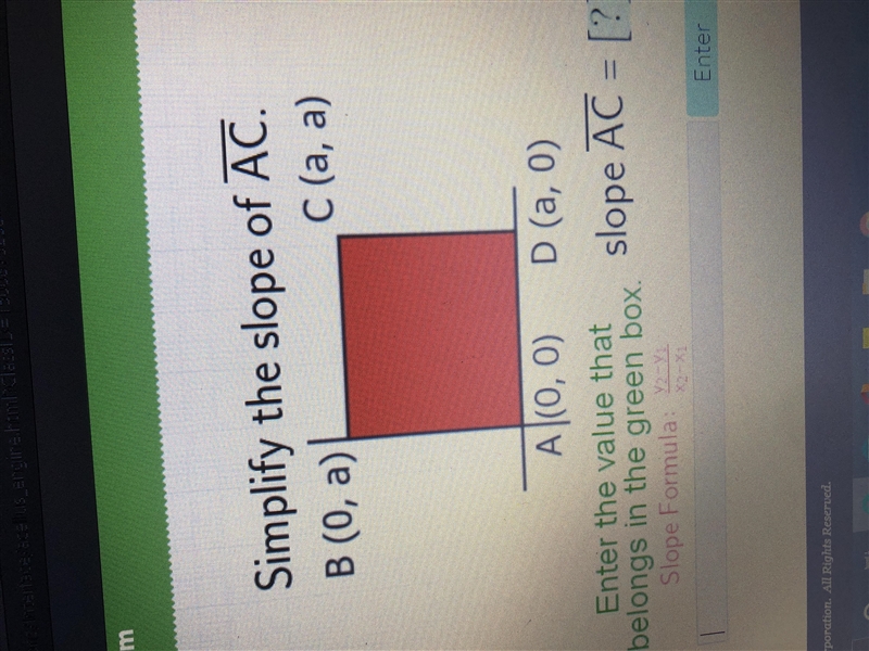 Simplify the slope of AC.-example-1