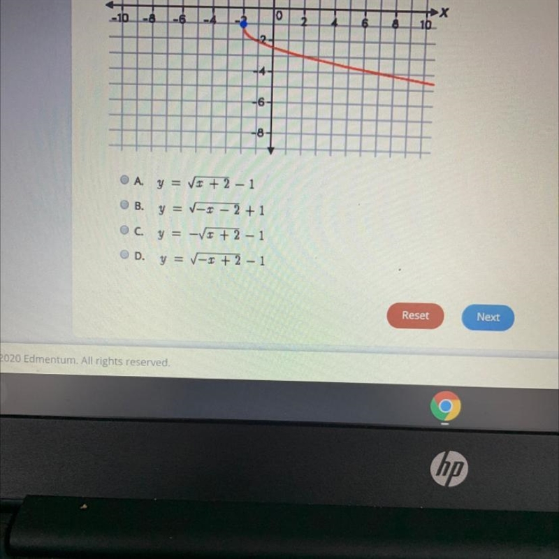 Select the correct answer. Which function is represented by the graph?-example-1