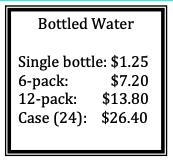 You need exactly 47 bottles of water. You don’t want to buy more than you need, but-example-1