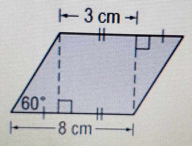 Please help! find the area is the parallelogram.​-example-1