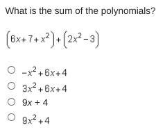 Helppp algebraaaaa what is sum of polynomials-example-1