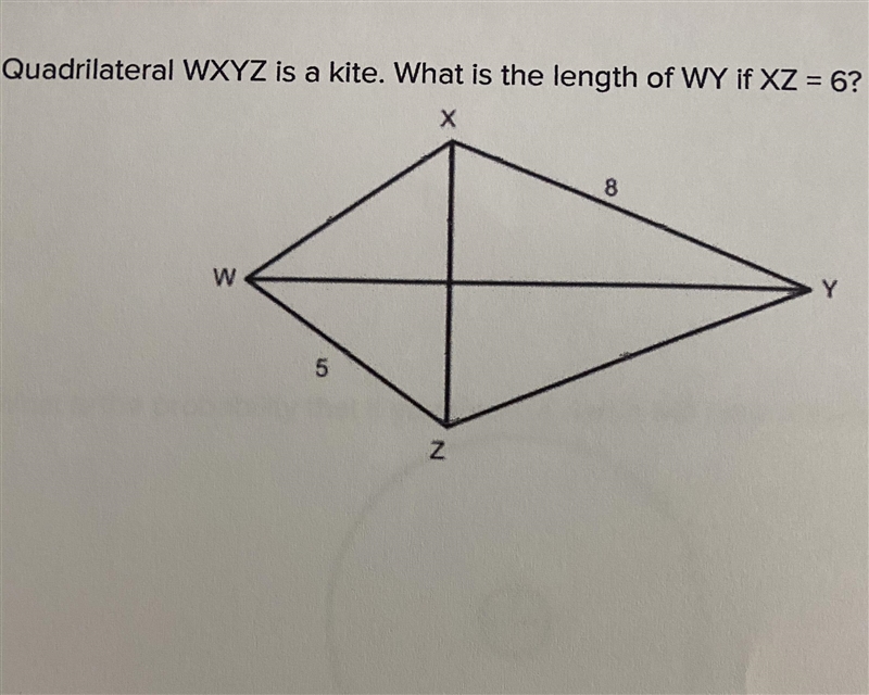 What is the length of WY if XZ=6-example-1