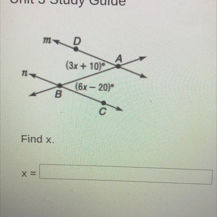 Find x X= Can someone pls help-example-1