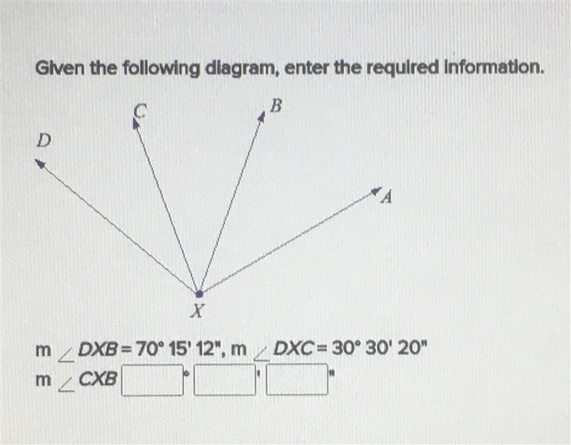 Given the following diagram, enter the required information.-example-1