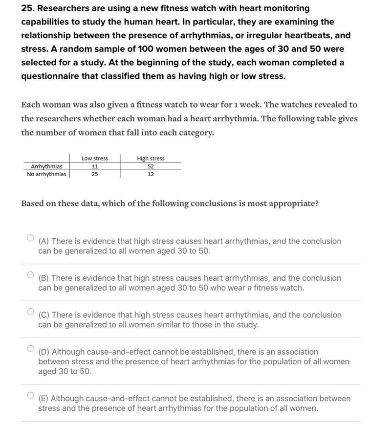 25. Researchers are using a new fitness watch with heart monitoring capabilities to-example-1