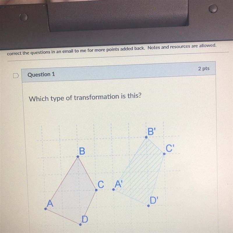 Which type of transformation is this?-example-1