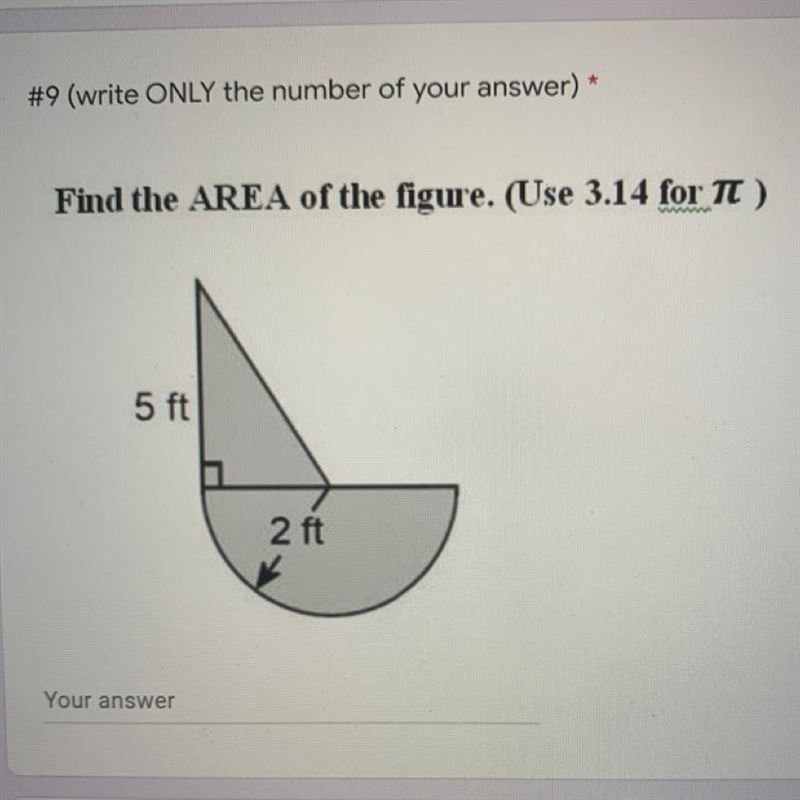 Find the area of the figure (use 3.14 for pi)-example-1