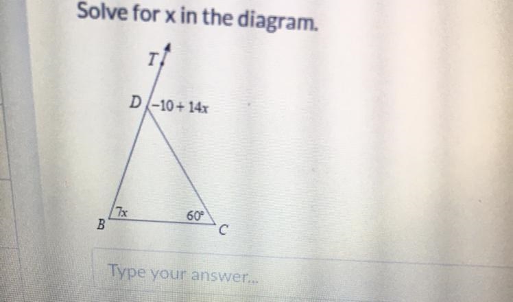 Help Very Much Needed !Solve For X In The Diagram-example-1