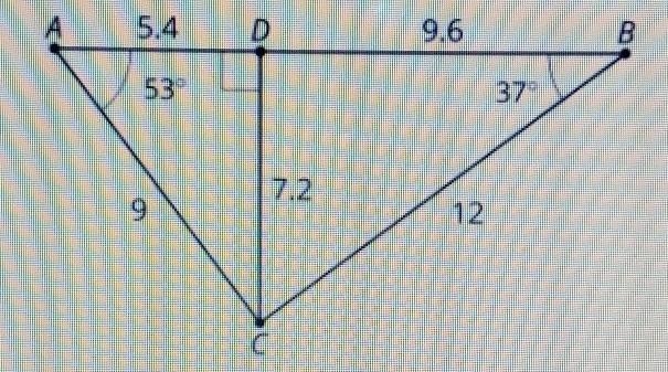 Is triangle ADC similar to triangle CDB? *Explain or show your reasoning.*​-example-1