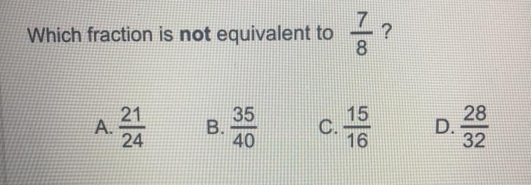 Which fraction is not equivalent to 7/8-example-1