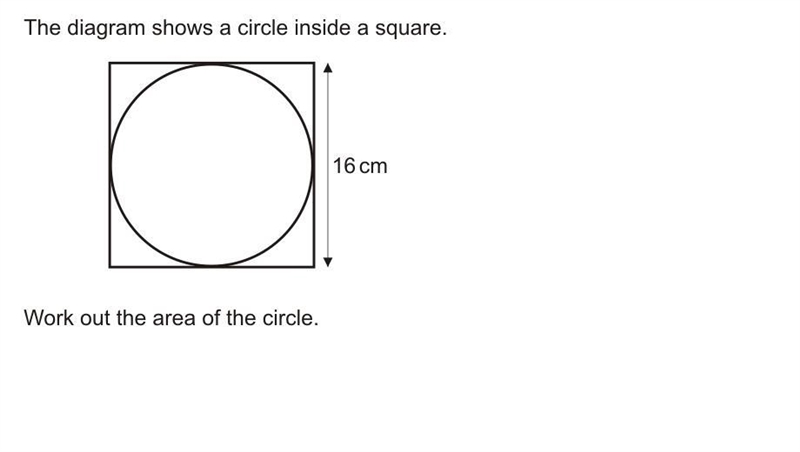 HELP ME PLEASE THE DIAGRAM SHOWS A CIRCLE INSIDE A CIRCLE WORK OUT THE AREA OF THE-example-1