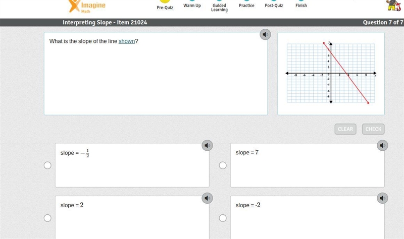 What is the slope of the line shown?-example-1