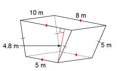 Find the volume. A. 312 m³ B. 359 m³ C. 392 m³ D. 406 m³-example-1