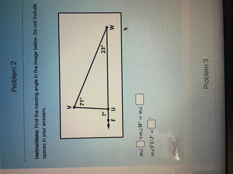 Help find equation and missing angle-example-1