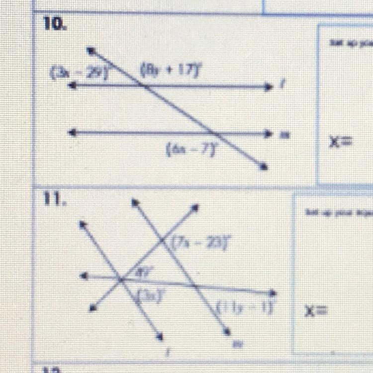 Plssssss answer this it would help so much I0. Solve for x and y 11. Solve for x and-example-1