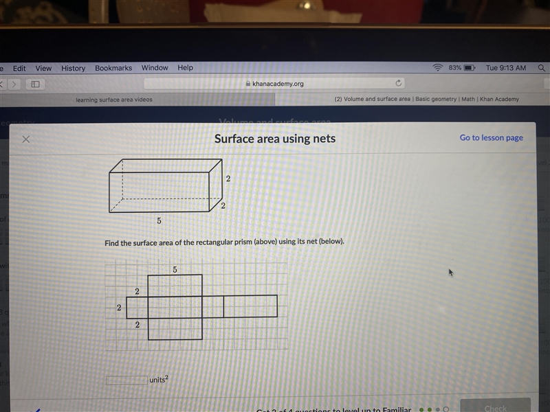 I don’t know how to find the surface area?-example-1