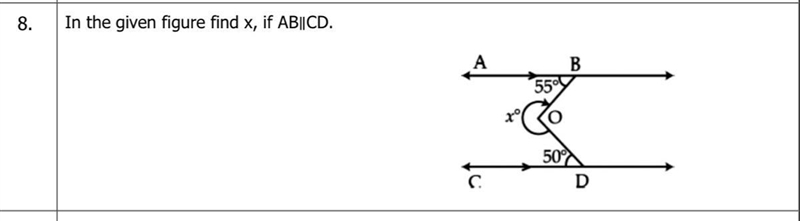 In the given figure find x if ABIICD-example-1