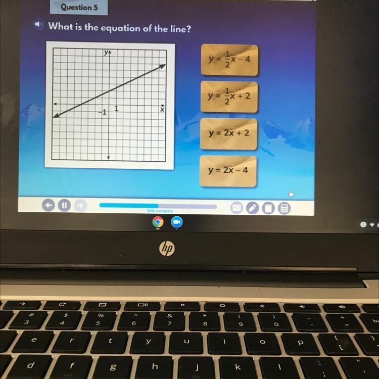 What is the equation of the line-example-1