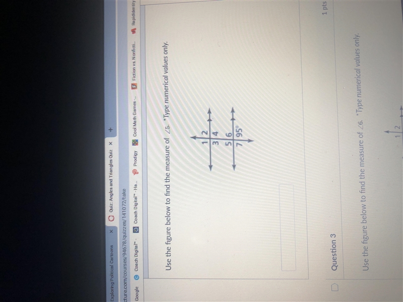 Use the figure below to find the measure of angle 5-example-1