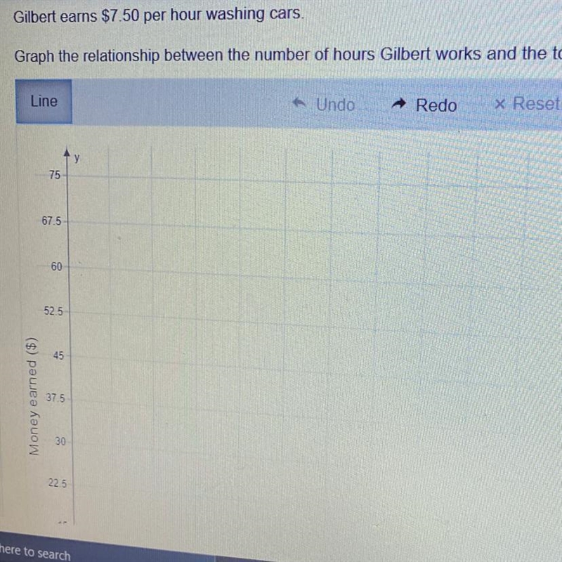 Need help I’m confused question is 7.50 per hour washing cars Graph the relationship-example-1