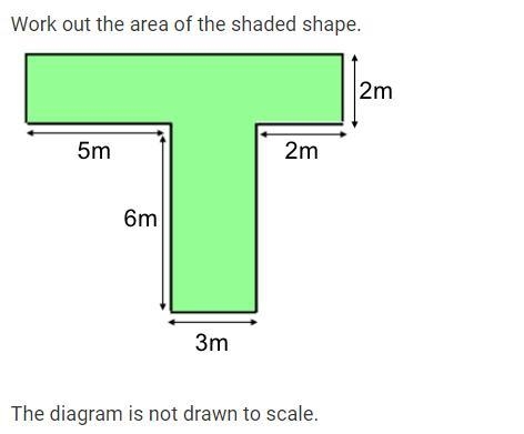 Work out the area of the shaded shape. Plss helpx-example-1