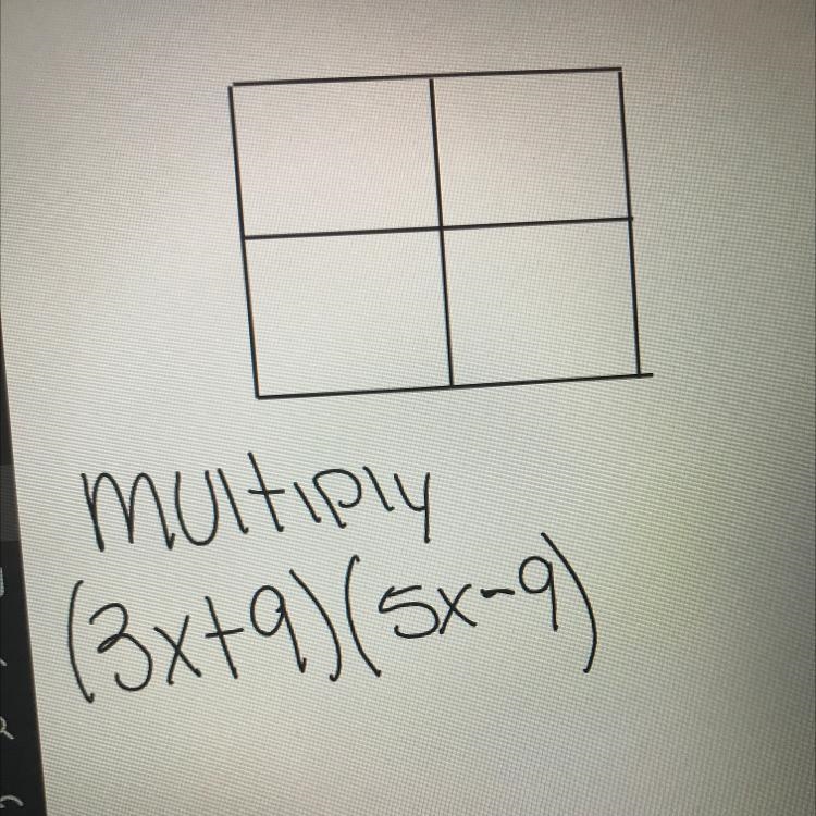 (3x+9)(5x-9) we need to put them in the box-example-1