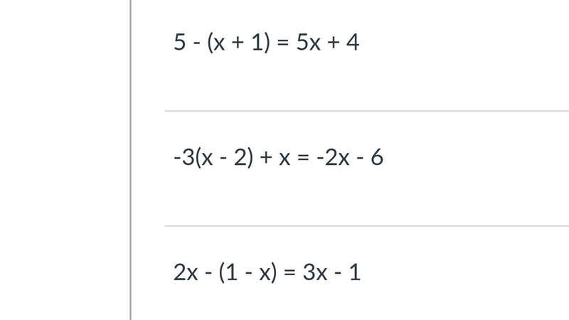 There are three equations. Name each one with the following choices: "Infinite-example-1