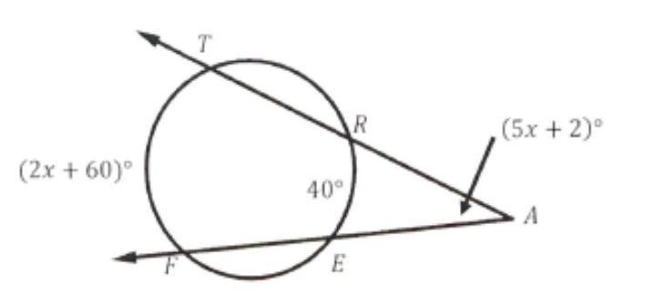 Determine the value of x. x = ________-example-1