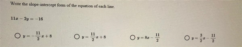 Write the slope intercept form of the equation of each line. Plz help-example-1