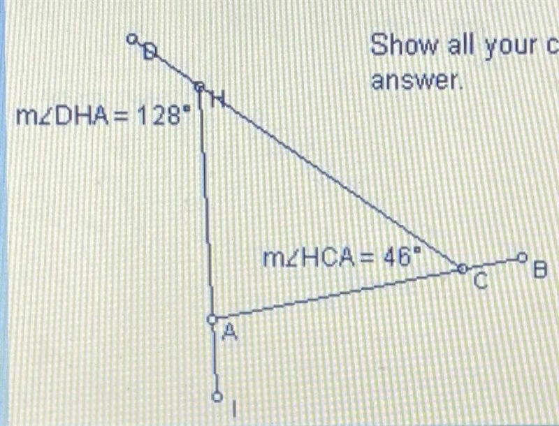 The sketch shows a triangle and its exterior angles. Find the measure of angle IAC-example-1