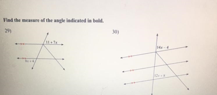 Find the measure of the angle indicated in bold-example-1